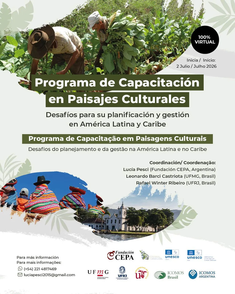 Programa de Capacitación en Paisajes Culturales / Programa de Capacitação em Paisagens Culturais