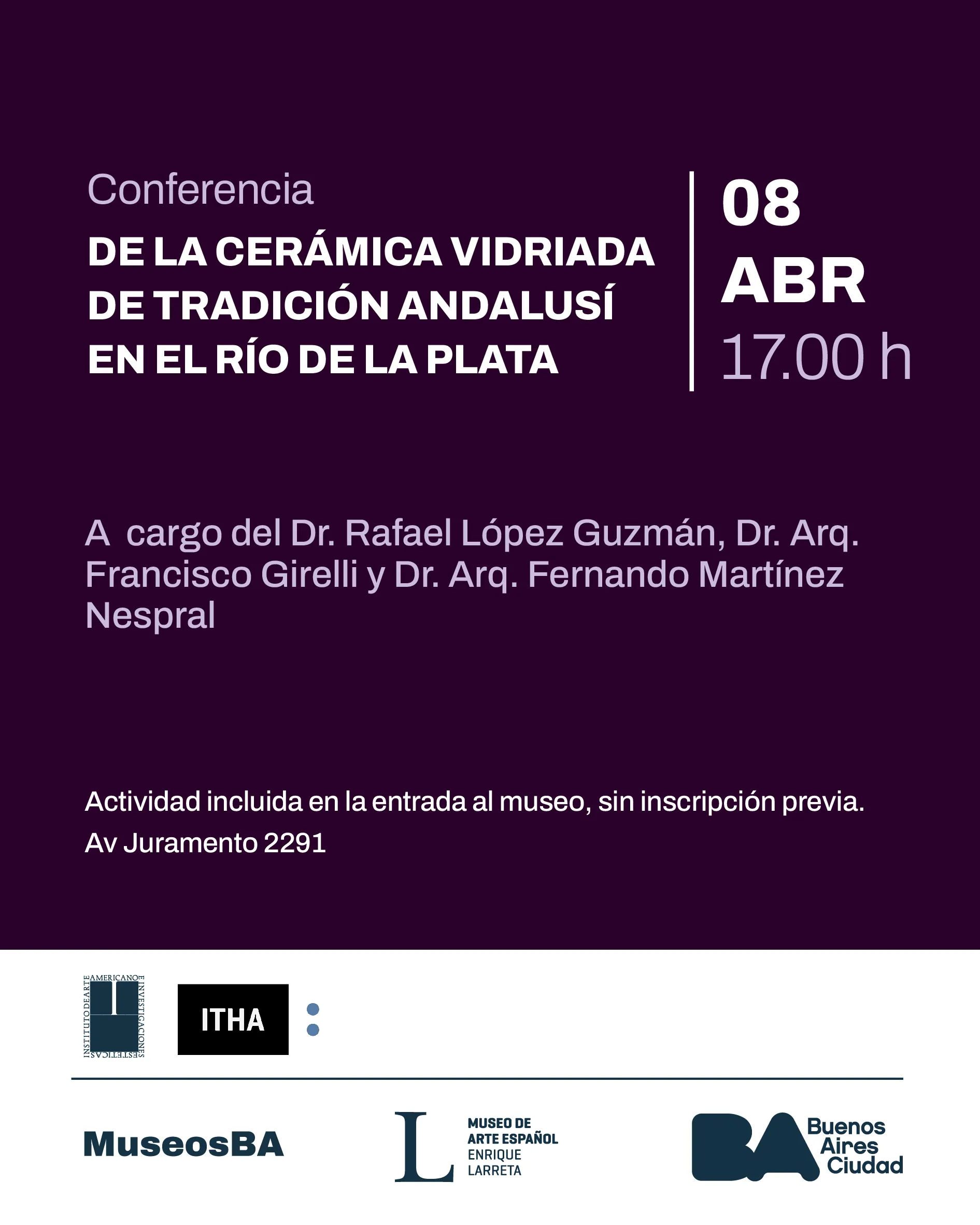 Conferencia Cer&aacute;mica 8 Abril