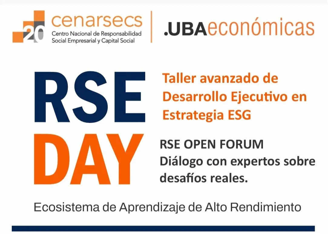 Llega RSE day: Taller Avanzado de Desarrollo Ejecutivo en Estrategia ESG | FCE-UBA
