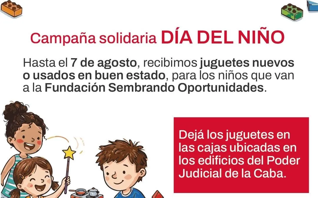 Campaña solidaria Dia del Niño: Un simple juguete puede cambiar el Día del Niño de alguien.